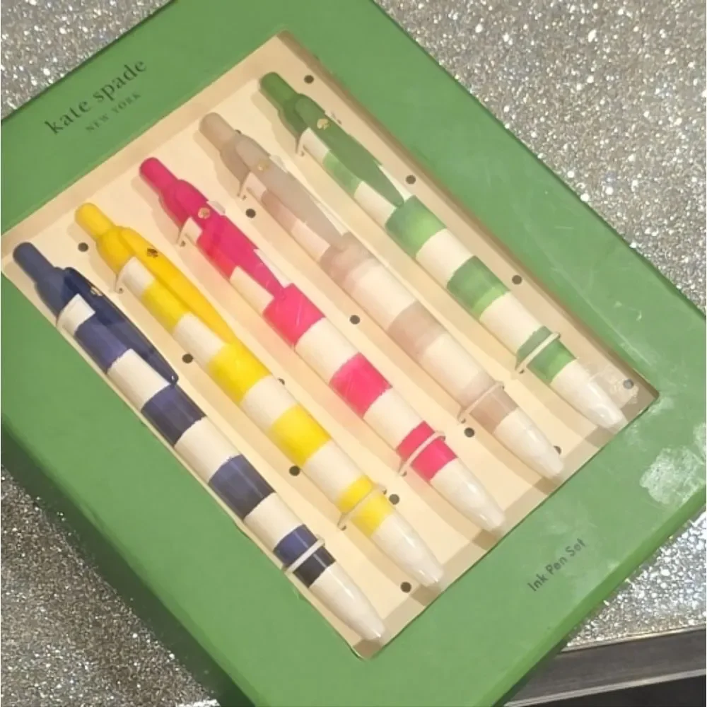 Kate Spade New‎ York Set of 5 Rugby Stripe Pen Set